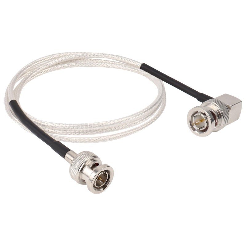 XRDS -RF 3G/6G SDI Cable HD-SDI BNC Male to Right Angle BNC Male 75 Ohm RG179 Jumper Cable 3ft for Surveillance Camera System Cables/CCTV/DVR - Image 1